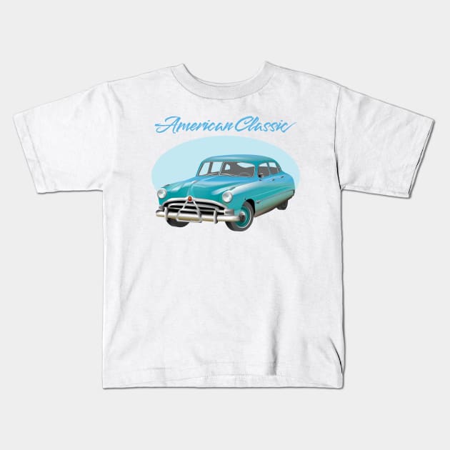 1950 Classic American Car Kids T-Shirt by Sue Cervenka